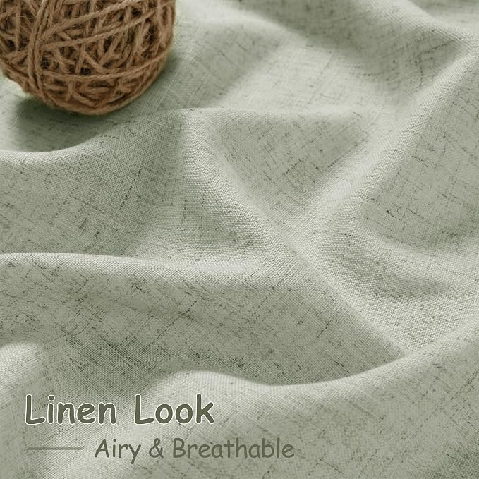 Long Sage Green Curtain 2 Panels 105 inches Long - Image 5