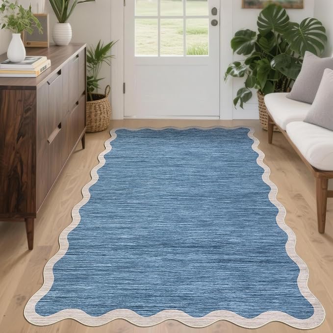 GarveeHome Scalloped Area Rug 4x6 Washable Rug Non Slip - Image 9