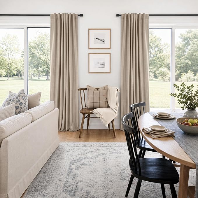 Linen Textured Total Blackout Curtains - Image 6