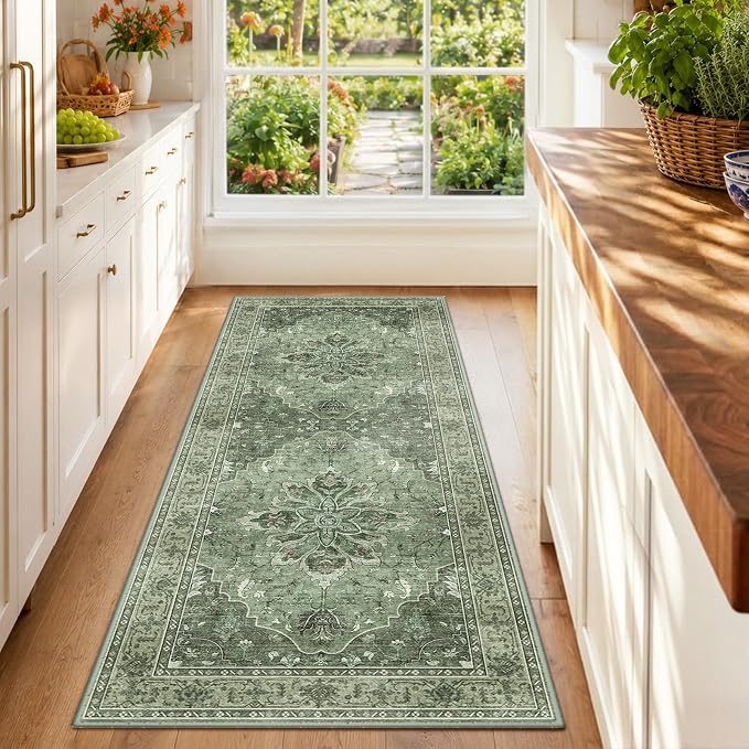 RELEANY Washable Area Rug, Runner 2'x6', Water Repellent, Pet Friendly by RELEANY