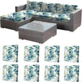 CALBODE 8 Pcs Stretch Outdoor Seat Cushion Covers, Washable Reusable, by CALBODE