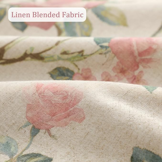 Vintage Floral 100% Blackout Curtains 84 Inch 2 Panels | Farmhouse Vintage - Image 5