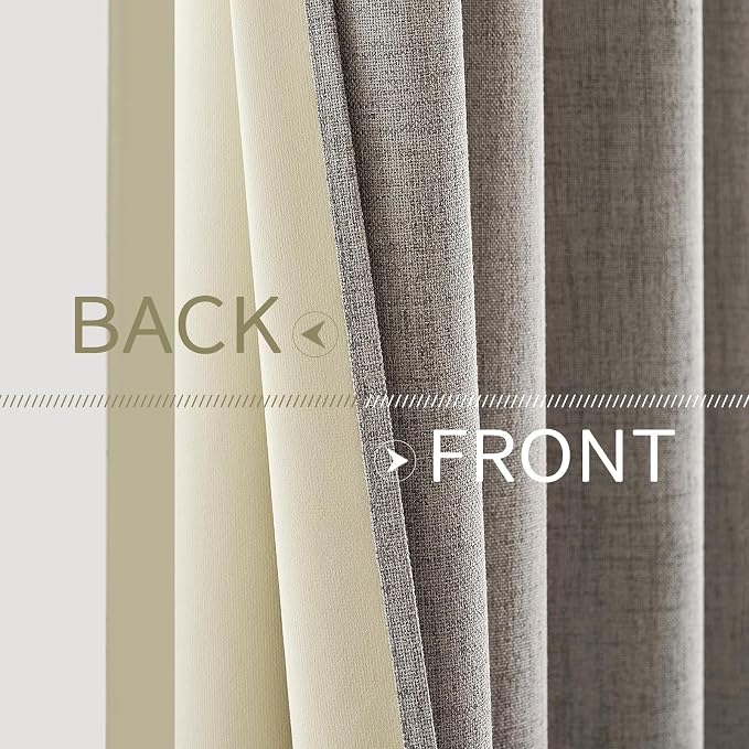 MIULEE 100% Blackout Linen Curtains - Image 6