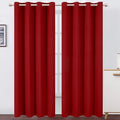 Red Thermal Blackout Curtains/52 x 108 Inch/Set of 2 Panels Room Darkening by Lemomo
