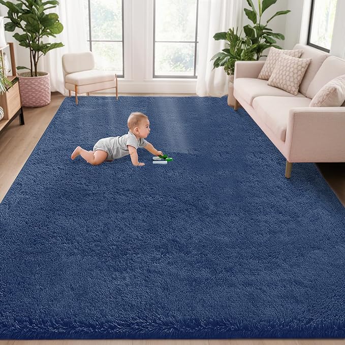 5x7 Area Rug for Living Room: Fluffy Shag Soft Washable Rugs Fuzzy Plush Indoor by VECARF