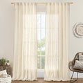 Living Room Linen Curtains 95 Inch by LAMIT
