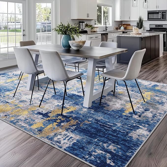 RELEANY Washable 5'x7' Abstract Area Rug - Image 4