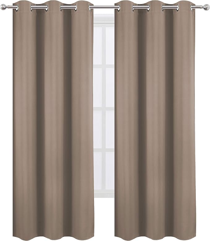 Cappuccino Thermal Blackout Curtains/38 x 84 Inch/Set of 2 Panels Room - Image 2
