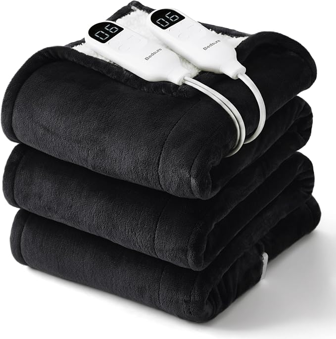 Bedsure Heated Blanket Queen Size, Dual Control Electric Blanket, 6 Heat/6 by Unknown
