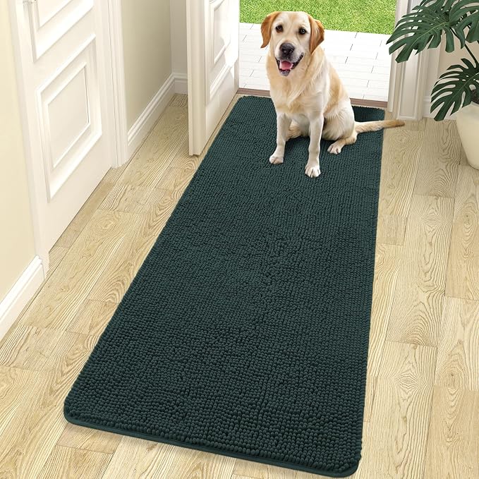 OLANLY Dog Door Mat for Muddy Paws 70x24, Super Absorbent Chenille Mud Mat | by OLANLY