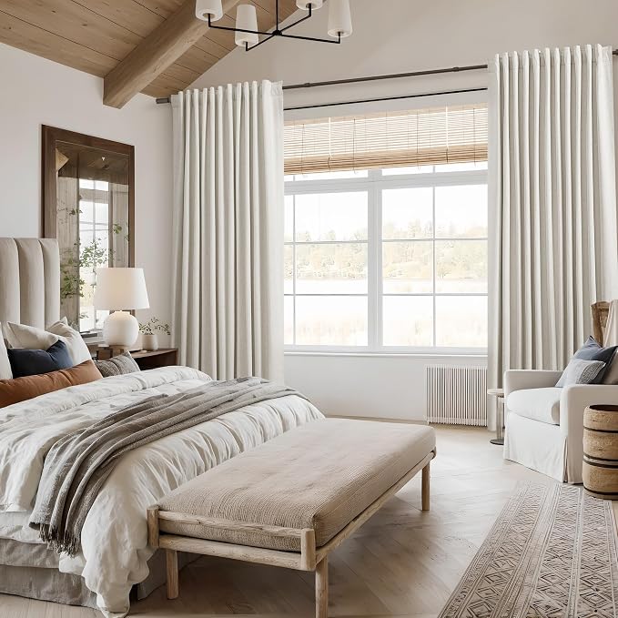 Extra Long 100% Blackout Linen Curtains - Image 8