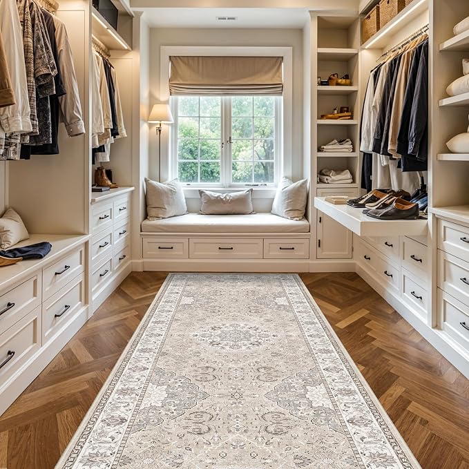 4x10 Hallway Wide Runner Rug: Washable Oriental Soft Area Rug - Image 5