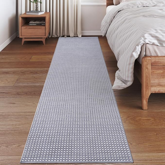 Kitchen Runner Rug Mat Non Slip Hallway Runner Washable Gray 2x6 ft | Boho Soft - Image 8
