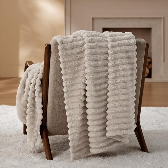 Bedsure Soft Twin XL Blanket for Bed Dorm Beige 66"x90" | Birthday Gifts for - Image 9
