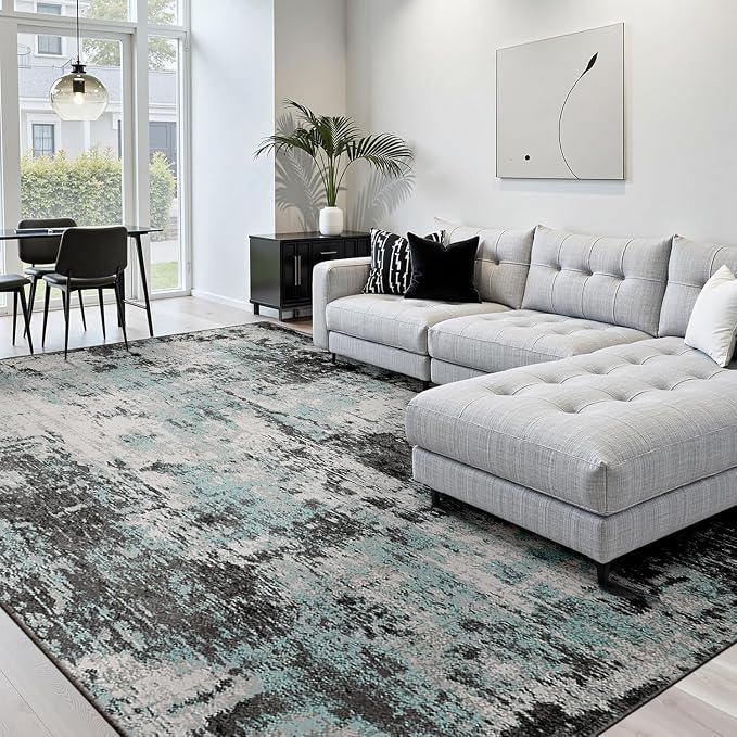 RELEANY Washable 6'x8' Abstract Area Rug - Image 2