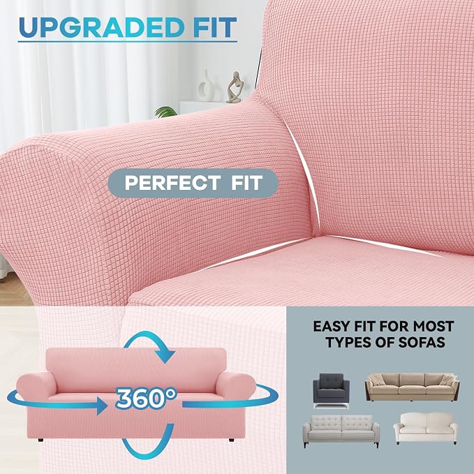 LURKA Stretch Sofa Slipcovers 1 Piece Couch Covers - Image 4