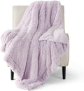 Bedsure GentleSoft Fuzzy Sherpa Faux Fur Twin Blanket Lavender Purple Cozy Gifts by Unknown