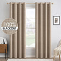MIULEE 100% Blackout Linen Curtains by MIULEE