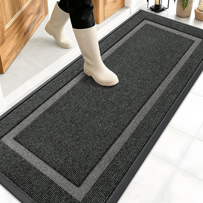 OLANLY Front Door Mat Outside 59x20, All-Season Heavy-Duty Rubber Doormat | by OLANLY
