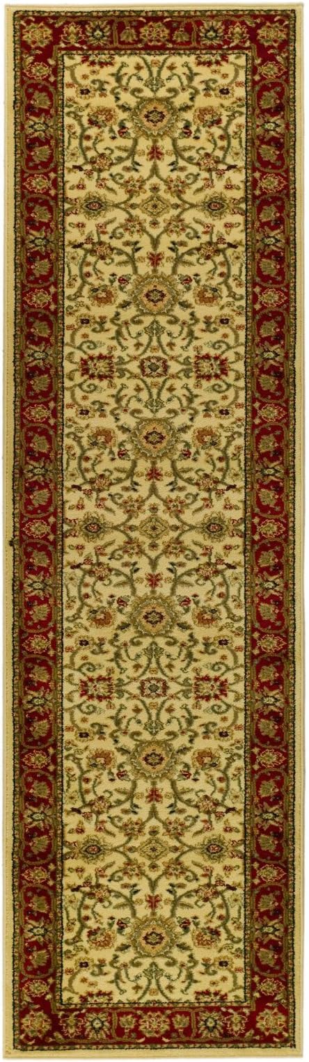 SAFAVIEH Lyndhurst Collection 8' Round Ivory/Red LNH212K Traditional Oriental - Image 7