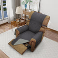 Reversible Chair Covers for Recliner Oversized, Dark Grey | Recliner Oversized by LuxshareHome