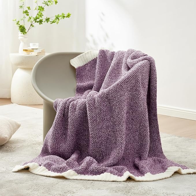 Snuggle Sac Super Soft Purple Blanket Reversible Twin Size - Image 8