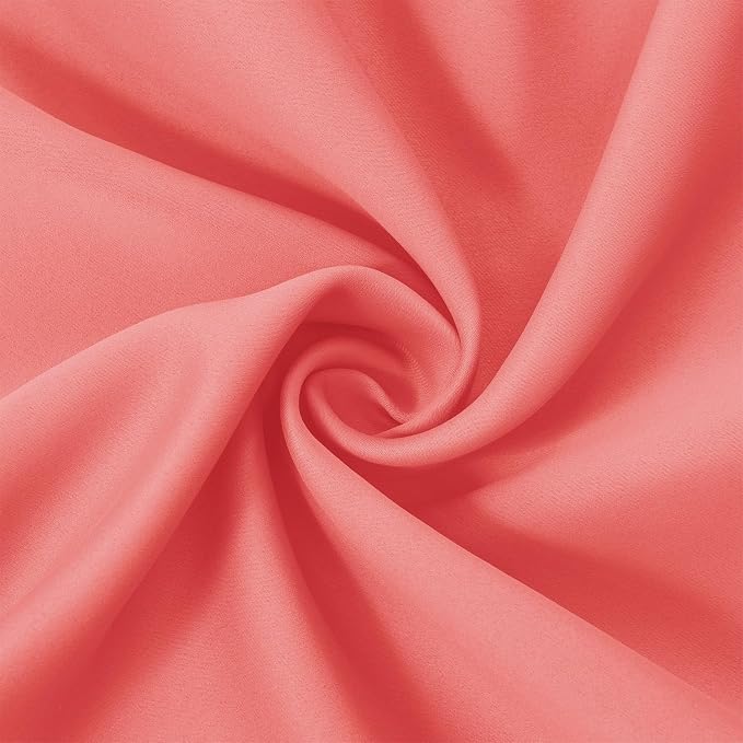 Coral Blackout Curtains 66 x 63 Inch Length/Set of 2 Curtain Panels/Thermal - Image 5