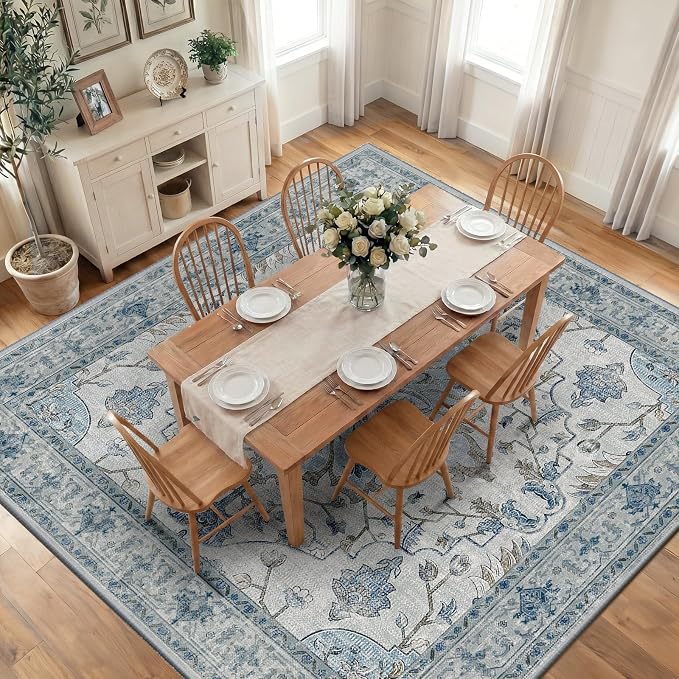 RELEANY Washable Area Rug, Square 10'x10', Water Repellent, Pet Friendly by RELEANY