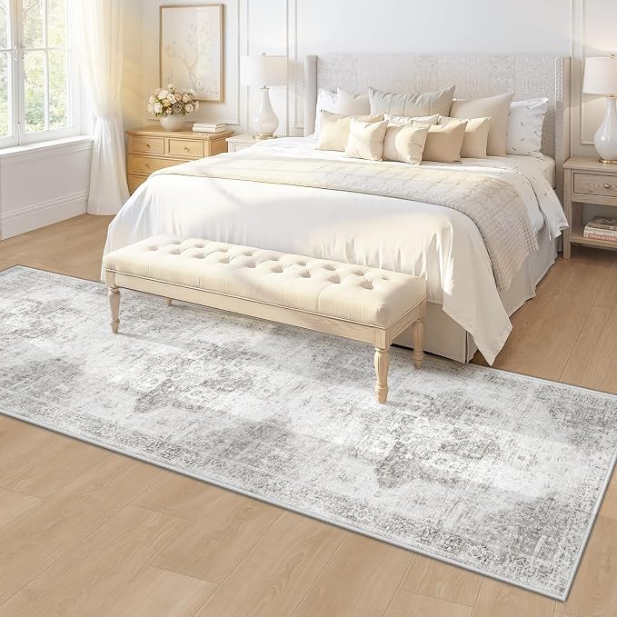 Runner Rug 2x8 Washable Rug, Vintage Boho Medallion Hallway Runner Non-Slip - Image 3