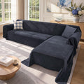 2 Pieces Sectional Couch Covers L Shaped Cover XXXL Navy Blue | Thick Washable by Unknown
