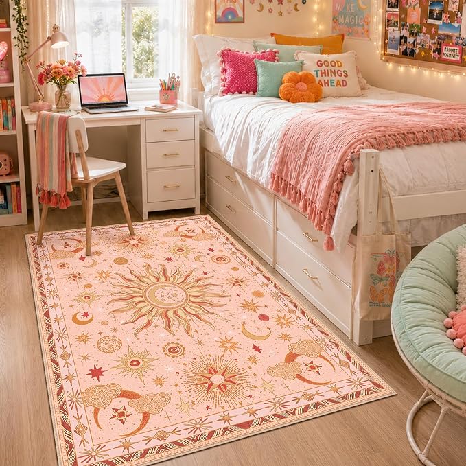 Vacuum-Friendly, 3x5 Washable Area Rug by meejou
