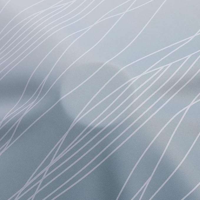 Stone Blue and Greyish White Blackout Curtains - Image 8