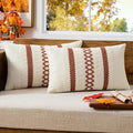 MIULEE Set of 2 Fall Burnt Orange Decorative Lumbar Pillow Covers 12x20 | by MIULEE