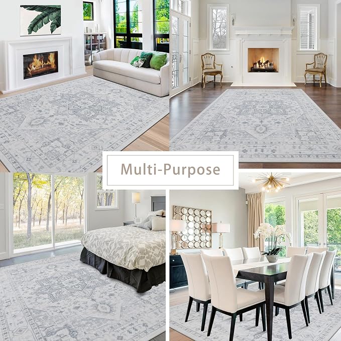 Washable Rugs 6x9 Area Rugs for Living Room, Dining Room, Playroom | Ultra Soft - Image 6