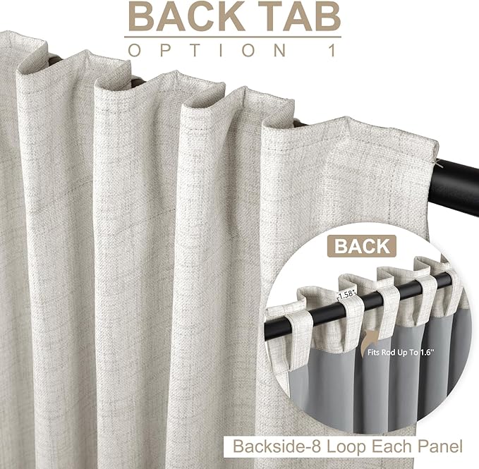 Linen Textured Total Blackout Curtains - Image 3
