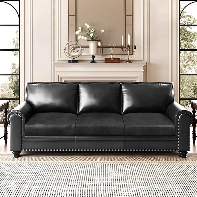 ANARACHON Leather Look Couch Cushion Covers Sofa Seat Slipcovers Sets Couches - Image 2