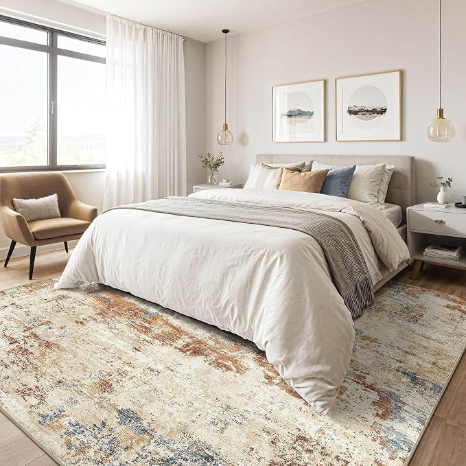LOONGRUG 8x10 Area Rugs Washable Large Neutral Modern Living Room Rug | - Image 4
