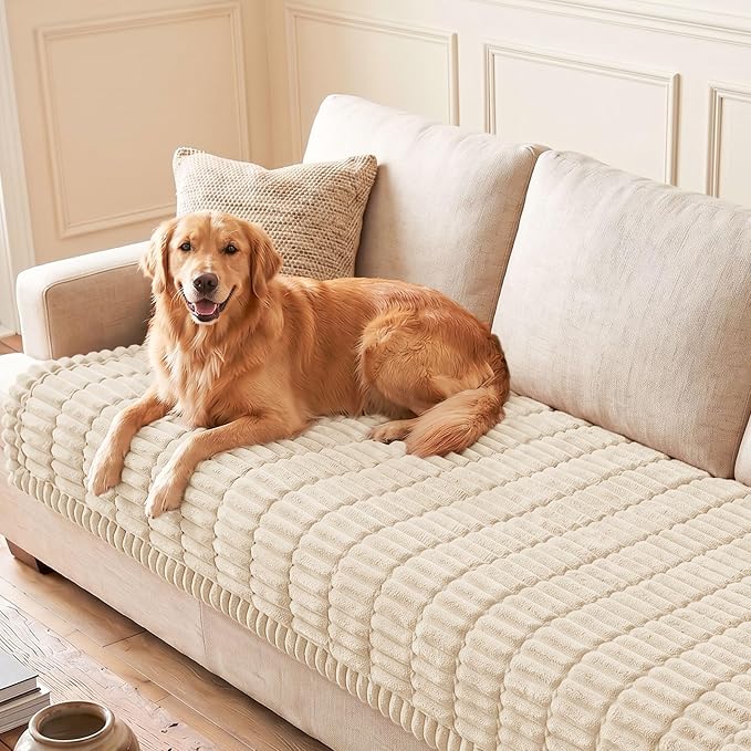 Couch Cover for Dogs, Washable Non Slip Plush Flannel Sofa Protector | Thick by hyha