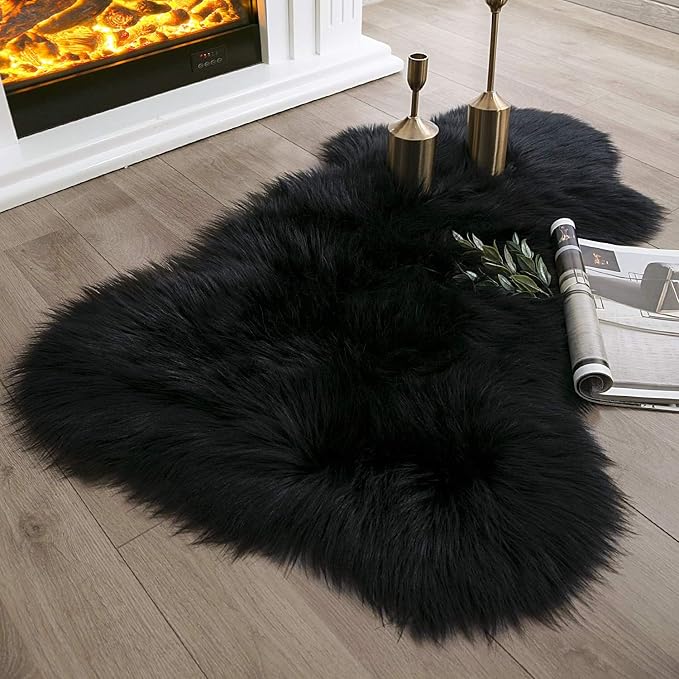 Ashler Faux Fur Rug, 2 x 3 Ft, Machine Washable | Fluffy Sheepskin Fur - Image 6