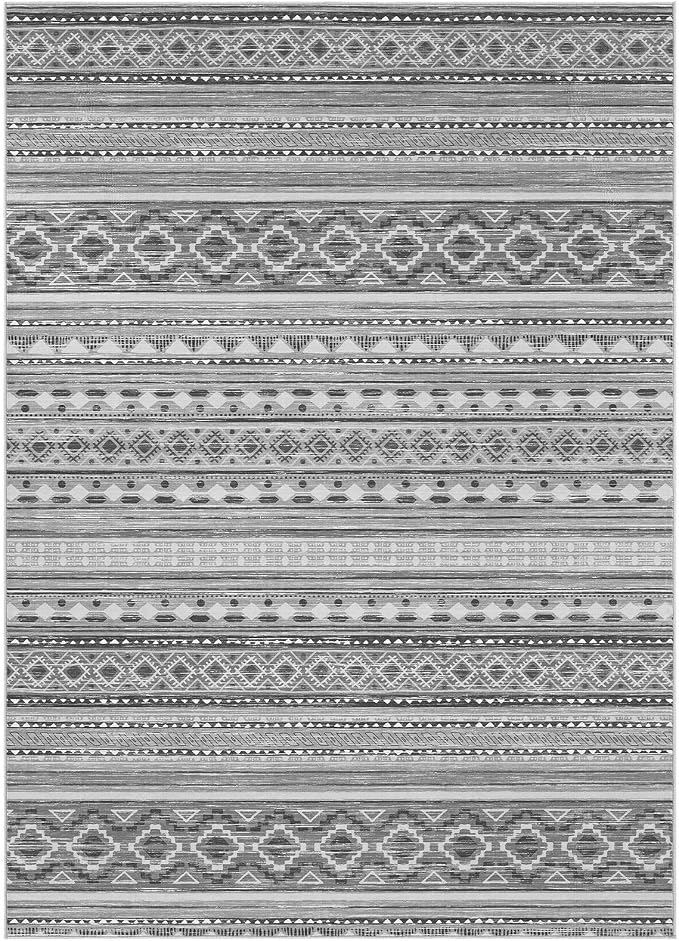 cotiled 10x12 Area Rugs Washable Boho Living Room Rug Beige Grey | Solve Modern - Image 10