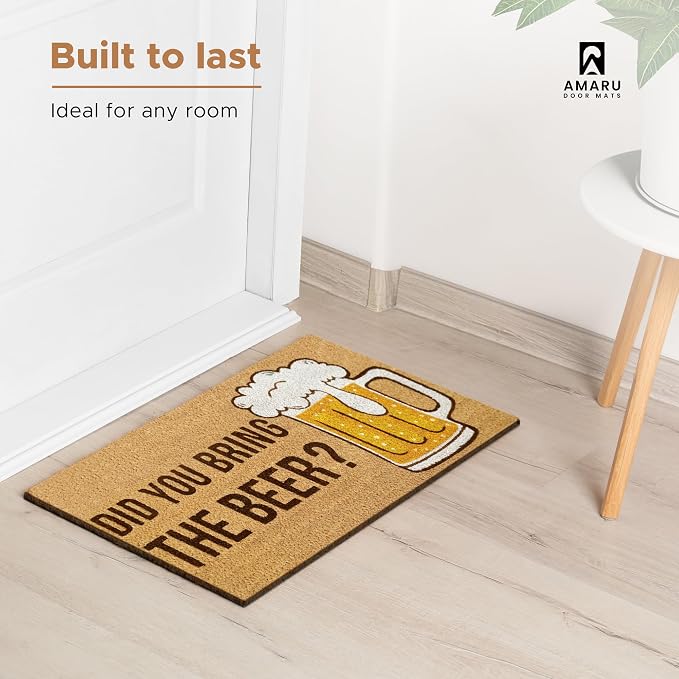 Coir Welcome Mat, 17 x 29 in | 100% Natural Coir, Anti-Shedding, Durable PVC - Image 2