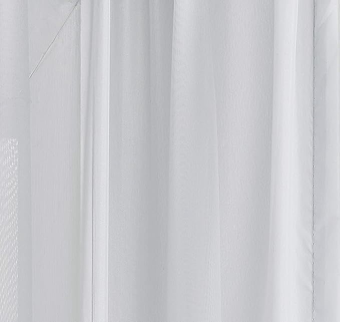 LinenZone Silver Window Scarf Valance in 360 Inch Size. Use Window Scarves as Canopy Bed or Backdrop Curtains, Curtain Scarf, or Sheer Fabric for Draping. (Amazing 55 x 360, Silver)
