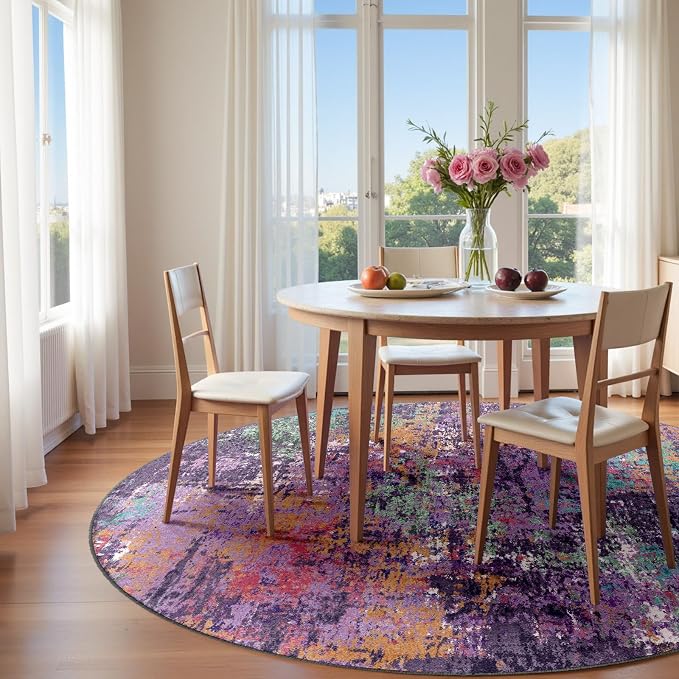 RELEANY Washable Round 6ft Area Rug - Image 2