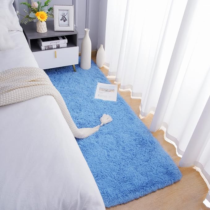 Chicrug Soft Runner Rug for Bedroom Living Room Plush Fluffy Rugs 2x6 | Shag - Image 3