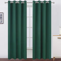 Dark Green Blackout Curtains/52 x 84 Inch Long/Set of 2 Curtain Panels/Thermal by Lemomo