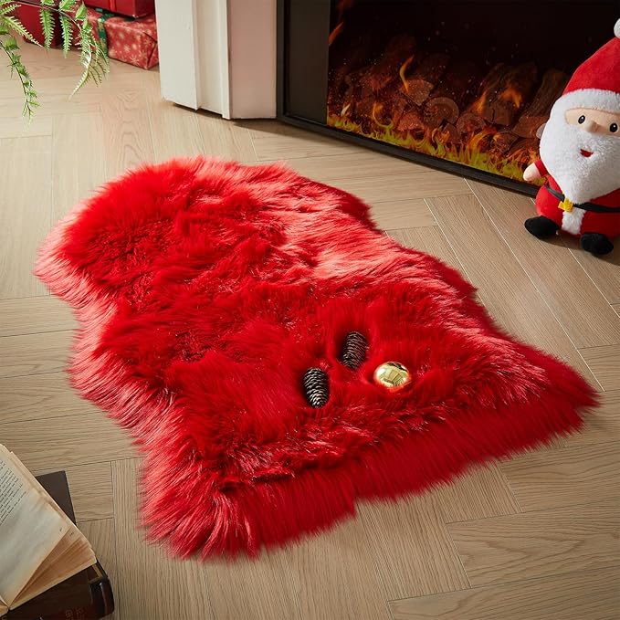 AMTOVO Faux Fur Rug, Fluffy Sheepskin Rug, Fuzzy Ultra Soft 2 x 3 ft Shag Rugs by AMTOVO