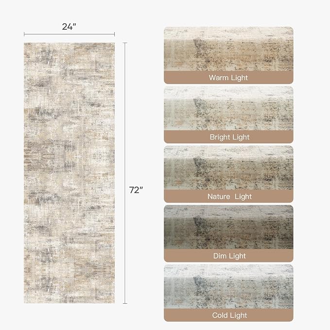 2X6 Area Rug for Hallways, Soft Carpet for Kitchen Bathroom Bedroom Laundry - Image 2