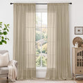 BGment 90 Inches Long Camel Linen Curtains by BGment