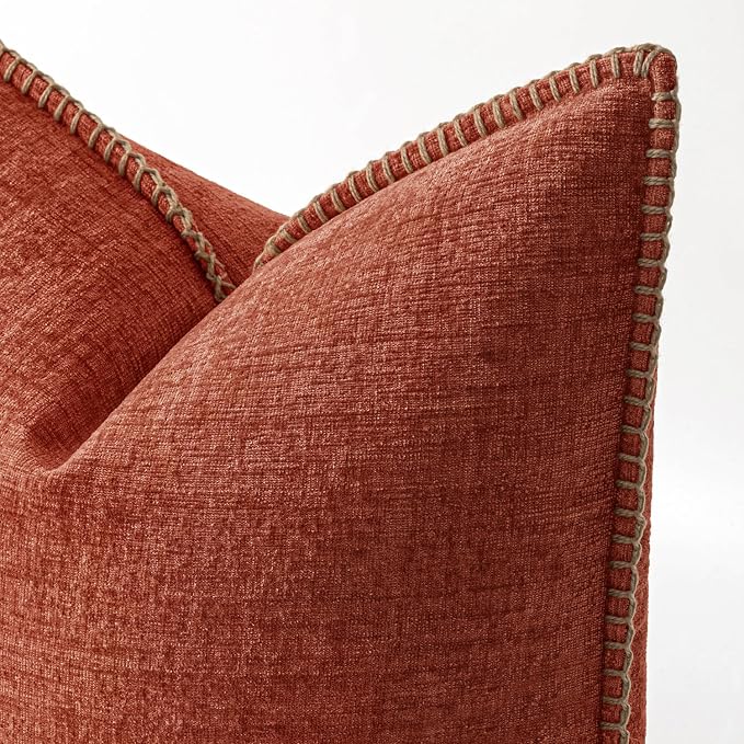 MIULEE Fall Decorative Lumbar Throw Pillow Covers 12x20 Inch Burnt Orange | - Image 2