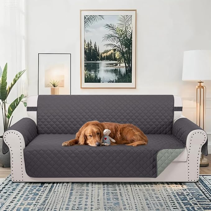 Reversible Oversized Sofa Covers, XL Sofa, Dark Grey/Light Grey - Image 2
